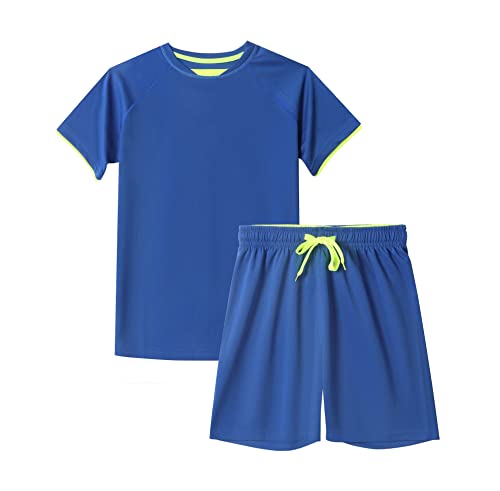 Image of DANI CHINS Boys Loose Athletic Short-Sleeve Shirt and Active Mesh Shorts Set