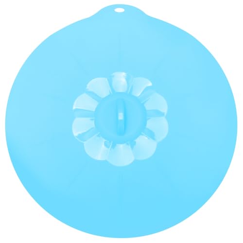 DEARMAMY Tapa de Silicona Extra Grande Azul para Ollas y Cuencos Cubierta de Conservación Alimentaria Flexible y Reutilizable Resistente Microondas y Lavavajillas Cierre Hermético con