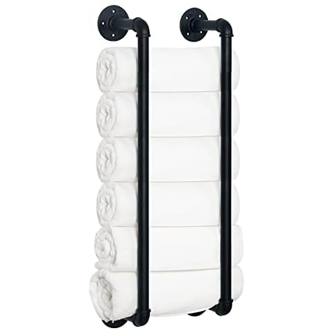 HouseAid Industrial Pipe Towel Rack for Bathrooms Cover