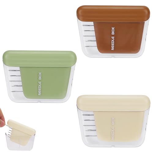 JANKOW Needle Case, Needle Box, Needle Storage Case with Magnetic, Sewing Knitting, Needle Box for Direct use, Magnetic Sewing Needle Case for Travel, Hotel, Gifts, Family (3 PCS)
