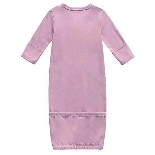 Image of O2 BABY 100% Organic Cotton Kimono Gown with Mittens & Fold-Over Pouch