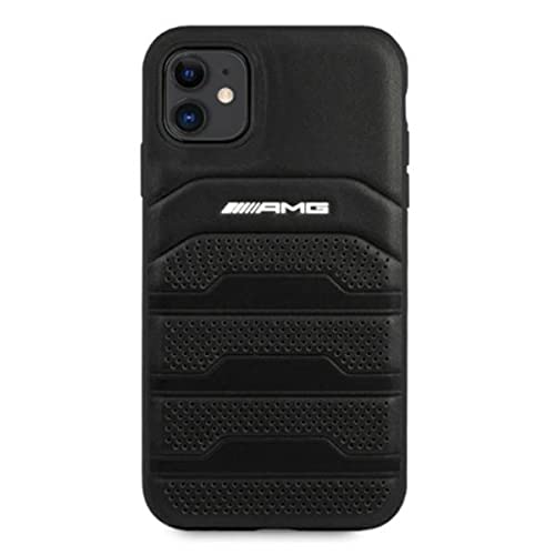Coque Mercedes AMG iPhone 11 en cuir noir luxe et elegant - 3