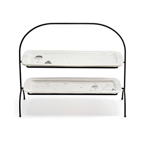 DEMDACO Snow Day Classic Serviertablett aus Steingut und Eisen Cover