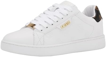 Guess Peony Embossed Sneakers Women White Size 8.5, 39 EU