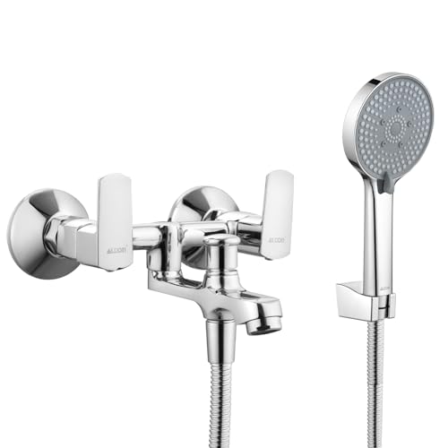 Image of ALTON QDRL5900 Brass, Wall Mixer With 5-Function Hand Shower & 1.5 Meter Tube, Chrome Finish