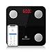 NOERDEN - Bilancia Pesa Persone Intelligente MINIMI - Tecnologia Step-On, Bluetooth, Display LED, Vetro Temperato, Tecnologia Avanzata BIA, 4 Sensori di Precisione - 9 Analisi Biometriche - Nero