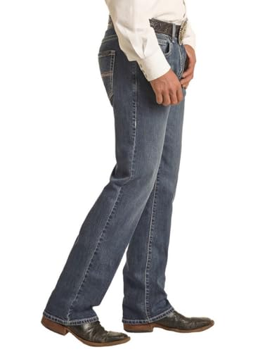 Rock & Roll Denim Men's Ivory Stitch Revolver Jeans2