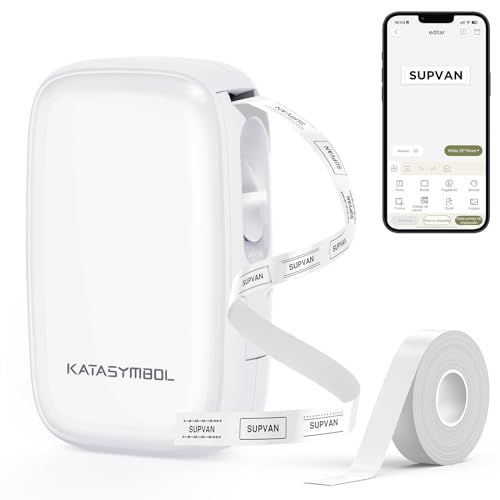 SUPVAN Katasymbol E16 Bluetooth Portable Label Printer Self Adhes...