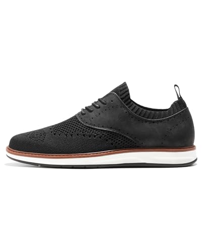 Image of Mens Dress Shoes Casual Oxfords Shoes Knit Lightweight Breathable Business Work Shoes Walking Shoes Fashion Sneakers