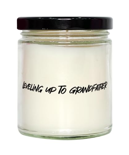 Leveling Up to Grandfather Grandfather Scent Candle, Motivational Grandfather Gifts, for Grandpa from Grandson, Grandfather Birthday Gift Ideas, Best Grandfather Birthday Gift, Unique Grandfather