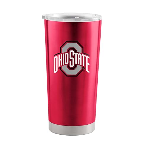 Image of Logo Brands 20 oz Powder Coat Tumbler- Insulated Tumbler with Lid for Water, Iced Tea or Coffee, Smoothie and More