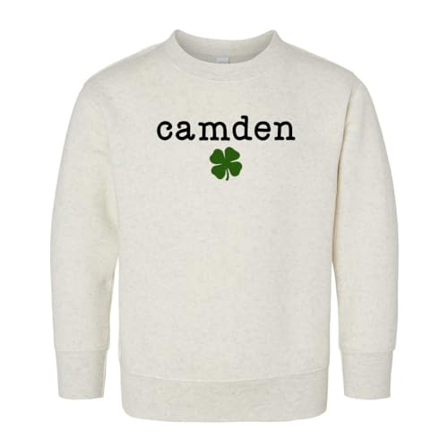 Camden Shamrock Kids Sweatshirt Toddler 3T Natural Heather