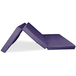 Ventilador Eureka DUÉRMETE ONLINE - Colchón Plegable Eureka para Invitados con Cierre y Asa, Espuma de Gran Densidad (Extrafirme) y Funda en Tejido 3D súper Transpirable Lila Desenfundable, 105 x 190