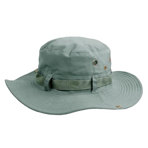 Sombrero de pesca para hombre, sombrero de sol plegable, gorra de pesca, protección UV, accesorios de viaje para senderismo, camping, jardinería, verde militar, Ejercito Verde