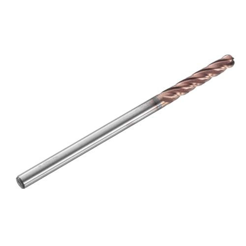 Image of HARFINGTON Ball Nose End Mill 4 Flute 1 /8 inch Diameter 1 /8 inch Shank Tungsten Carbide TiAlN Coated Spiral CNC Router Bits 3 /4 inch Cutting Length Single End Ball for Carving Engraving Grinding