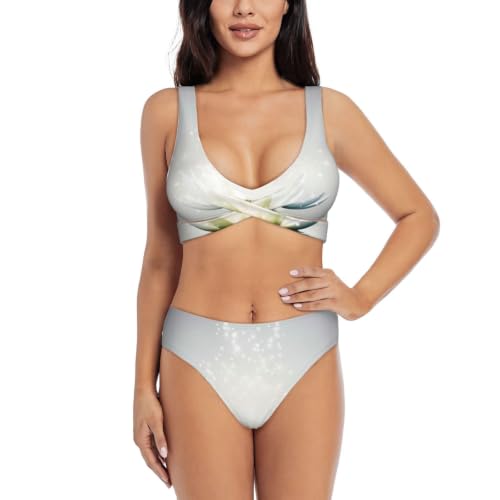 Bikini triangle femme aux pétales de lotus pour célébrer la douceur de l'été