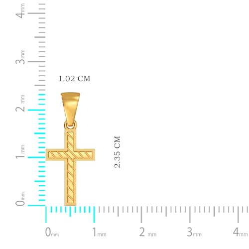 Image of Joyalukkas 22K 916 Purity Sacred Symbol Golden Holy Cross Pendant for Unisex