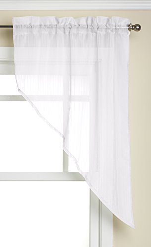 Lorraine Home Fashions Harmony Swag Pair, 56 x 38-Inch, White