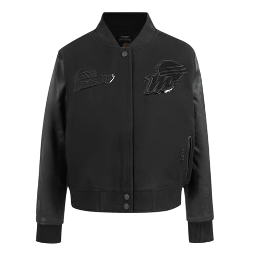 Image of Pro Standard Womens WNBA Classic Triple Black Varsity Jacket