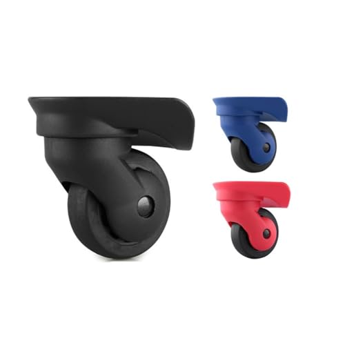 2pcs Trolley Case Universal Wheel Customs Box Compartment Rollers Accessories Set Replacement(W076 Black)