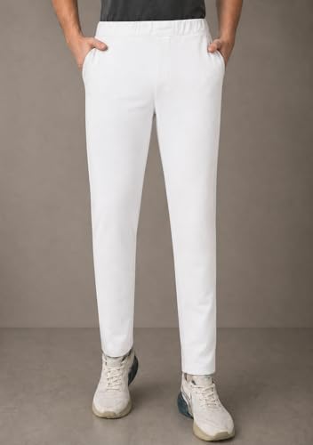 Image of SaintX Men's 4-Way Stretchable Athleisure Pants | Sweat Wicking Fabric | Slim Fit | Active - Sports Wear | Travel, Lounge & Casual Wear | Stylish Back Zipper Pocket | Available in Plus Size (ST06)