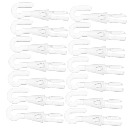 Cabilock 20pcs Plastic Blind Wand Hook Replacement for Vertical Blinds Ergonomic Question Mark Design for Easy Light Control and Secure Grip Drapery Hardware for Windows