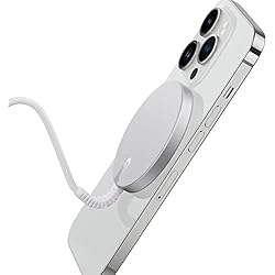 Cargador Magsafe Amazon ESR HaloLock Mini Cargador Inalámbrico, Cargador Compatible con MagSafe, Compatible Series iPhone 15/14/13/12, Fuerte Bloqueo Magnético, Cable Nailon Trenzado Reforzado, Plateado