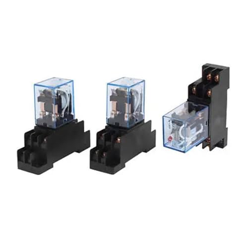 Relais de puissance 110V 120V AC 5A DPDT relais électromagnétique rail DIN 35mm avec embase lot