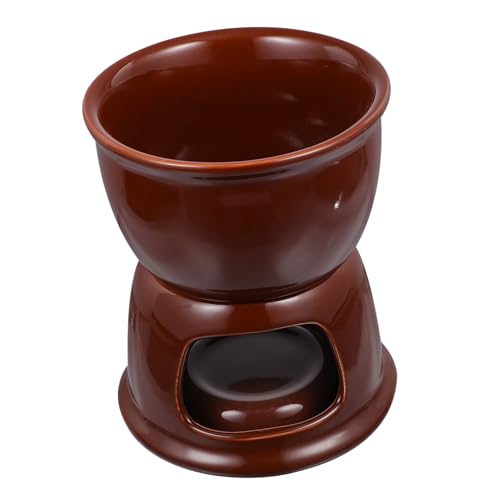 BESTYASH Fondue para Chocolate y Queso con Quemador de Vela Olla para Derretir Queso y Utensilio de Cocina Multifunción para Repostería y Postres Hogar y Restaurantes