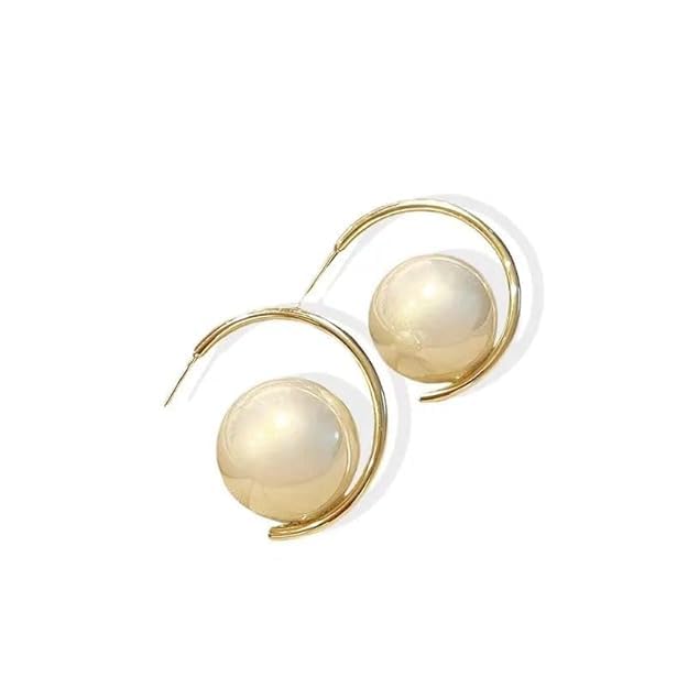 Semicircular C-Shaped Earrings for Women – Stylish Metal Design, Suitable for Modern Fashion Look-image-27