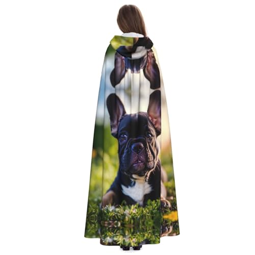 Cape à capuche noire EdWal durable pour fête de sorcière - 4