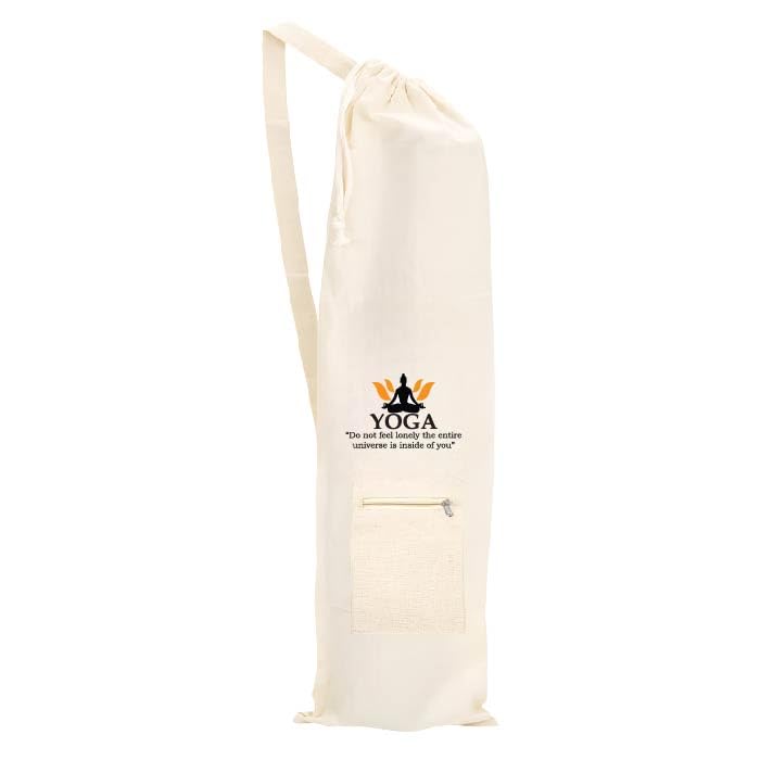 Yoga Mat Bag Do Not Feel Lonely the Entire Universe is Inside of You Cotton Carry Bag Zip Pocket Drawstring and Strap for Yoga Mat Stylish Printed Symbols Meditation Lightweight Bag-image-40