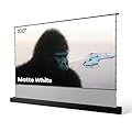 AWOL VISION 100" Motorized Rising Matte White Projector Screen for Long Short Ultra Short Throw Projector, Floor Stand Indoor Outdoor Theater Screen, 170°+ Viewable 4K/8K Ultra HD MW-F210