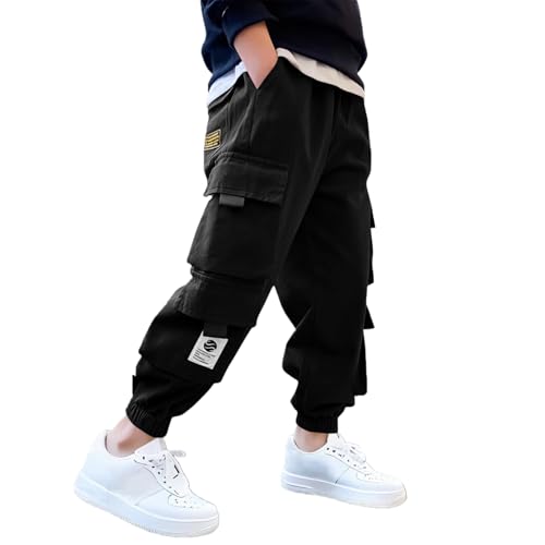 KODMNSW Hosen Jungen Cargohose Jogginghose Baggy Robust Arbeitshose...