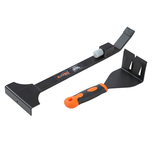 KATSU Tools Barre de traction robuste de 50,8 cm et extracteur de garniture de 27,9 cm, 2 pièces polyvalentes pour sols stratifiés en bois stratifié,...