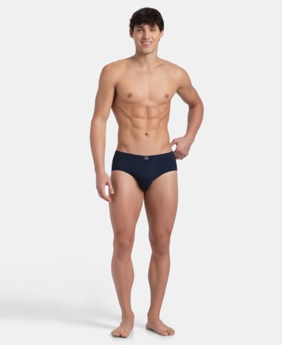 Image of Jockey 8035 Men Super Combed Cotton Solid Brief with Ultrasoft Concealed Waistband