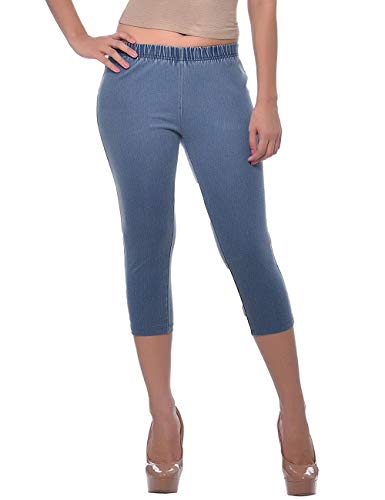 Image of Frenchtrendz Women's Cotton Modal Spandex Stretchable Slim Fit Jegging Capris