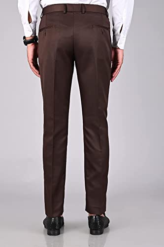 Image of Slim Fit 2 Formal Trousers Combo for Men - Polyester Viscose Formal Pants for Gents - Office Formal Pants for Men
