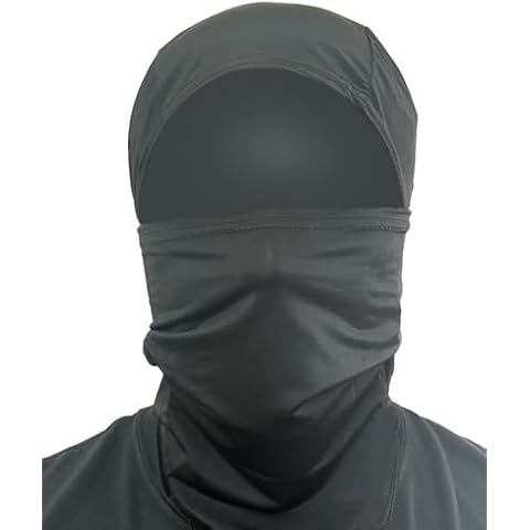Pnk Trend 2 Way Black Hood Balaclava Ski Mask One Size Fit All, Dri Fit, Wrinkle Free Cover