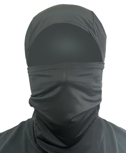 Pnk Trend 2 Way Black Hood Balaclava Ski Mask One Size Fit All, Dri Fit, Wrinkle Free