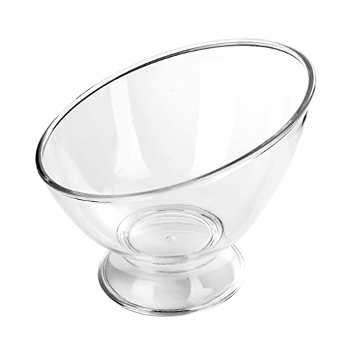 THINCAN Tazón de ensalada diagonal de plástico Break resistente cuencos transparentes de estilo japonés frutas arroz cuencos para servir alimentos contenedores de almacenamiento de mesa decoración