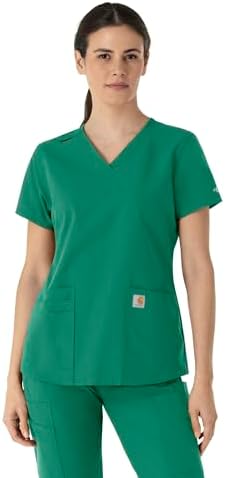 Carhartt Damen Force V-Ausschnitt 5-Pocket Top, Jäger, 5X