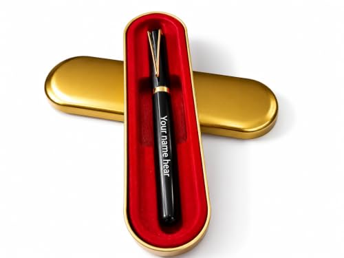 Image of Customized Metal Ballpoint Pen with Free Name Engraving | Premium Personalized Pen for Office, Gifting & Professionals (Silver,Black)
