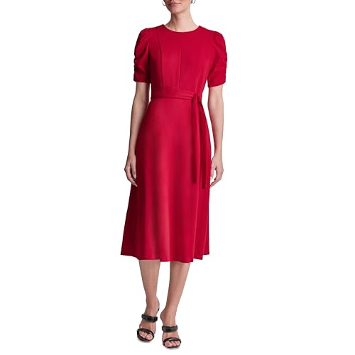 Image of DKNY Women's Jewel Neck Scuba Crepe Dress