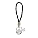 Custom Loved Beyond Measure Silver Black Leather Key Chain Cross Choose Initial