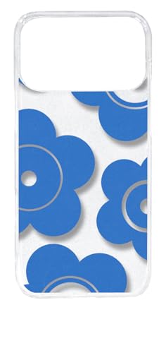 sslink iPhone17 Pro Max アイフォン17プロマックス 対応 クリア ハードケース t026-ブルー 花柄 スマホ ケース スマートフォン カバー カスタム ジャケット