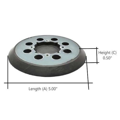 Superior Pads and Abrasives RSP54 Aftermarket 5" Dia 8 Vacuum Holes Hook & Loop Sanding Pad Replaces Dewalt N329079