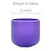 TOPFUND Purple B Note Crystal Singing Bowl Crown Chakra 10