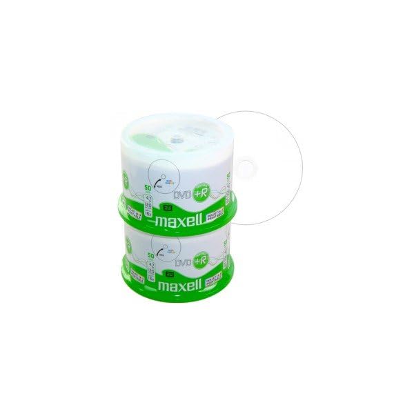 DVD+R 4,7 GB Maxell 16x Speed fullprintable in Cakebox 100 Stk