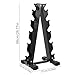 tinysiry Dumbbell Rack, 5-Tier Weight Storage with A-Frame Design, A-Frame Dumbbell Weight Rack Space-Saving Dumbbell Tree Multi-Tier Dumbbell Organizer for Home Gym, Supports Multiple Dumbbells Bla